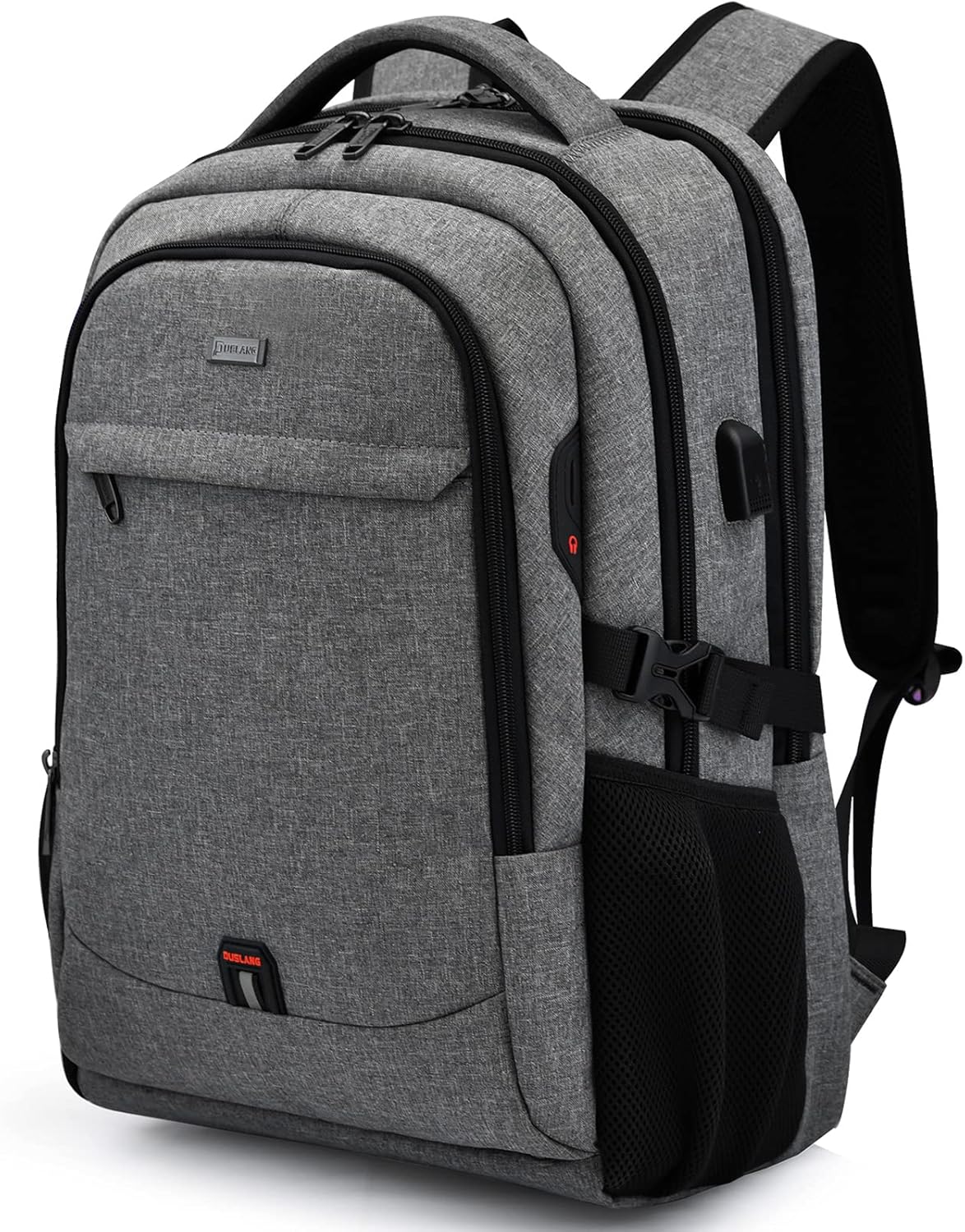Waterdichte Laptoprugzak met USB-Oplaadpoort en Georganiseerde Vakken voor Dagelijks Werk en Reizen 33-43cm | Sansoti
