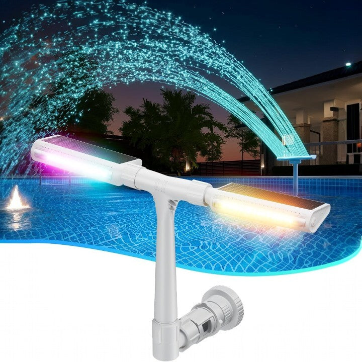 Zwembad Solar Fontein met RGB LED Verlichting voor Opblaasbaar Zwembad | Sansoti