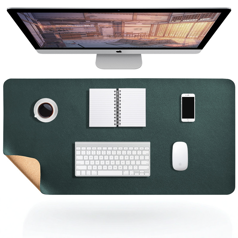 Elegante Bureaumat van Kunstleer — Waterafstotend, Antislip & Krasbestendig — Groot Oppervlak voor Bureau, Muismat & Laptop | Sansoti