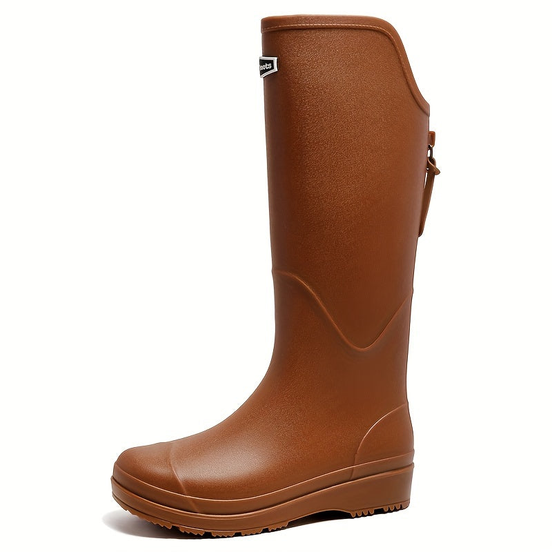 Tall Waterproof Boots Non-Slip Outdoor Women's and Men's Rain Footwear Rubber Garden City Walking | Sansoti