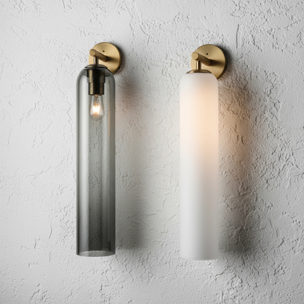 Glazen Wandlamp met Gouden of Zwarte Armatuur – Moderne Verlichtingstoevoeging | Sansoti