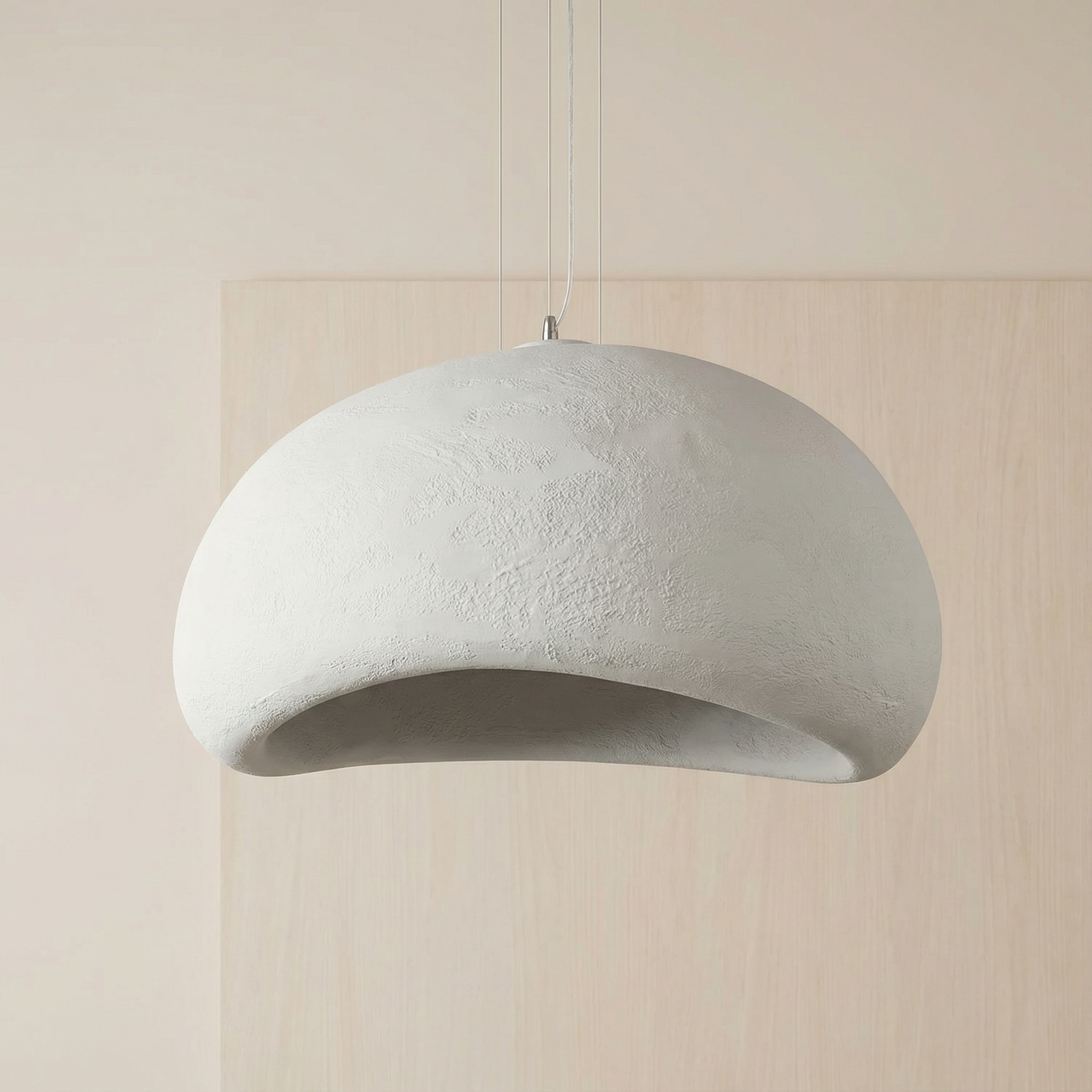 Minimalistische Hanglamp met Stenen Textuur – Moderne Verlichting in Scandinavische Stijl | Sansoti