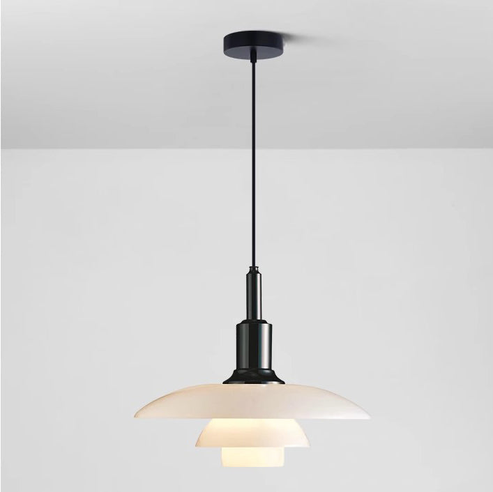 Hanglamp Glas Rond Scandinavisch Wit LED Woonkamer Eetkamer Slaapkamer Modern | Sansoti