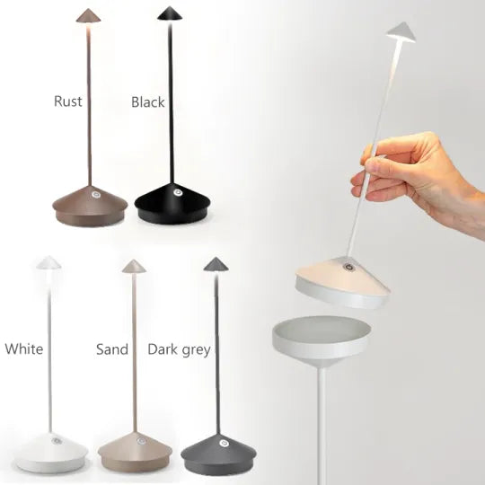 Lampe de Table LED Sans Fil Rechargeable et Dimmable pour Intérieur et Extérieur – Lampe Design Moderne en Aluminium | Restfield