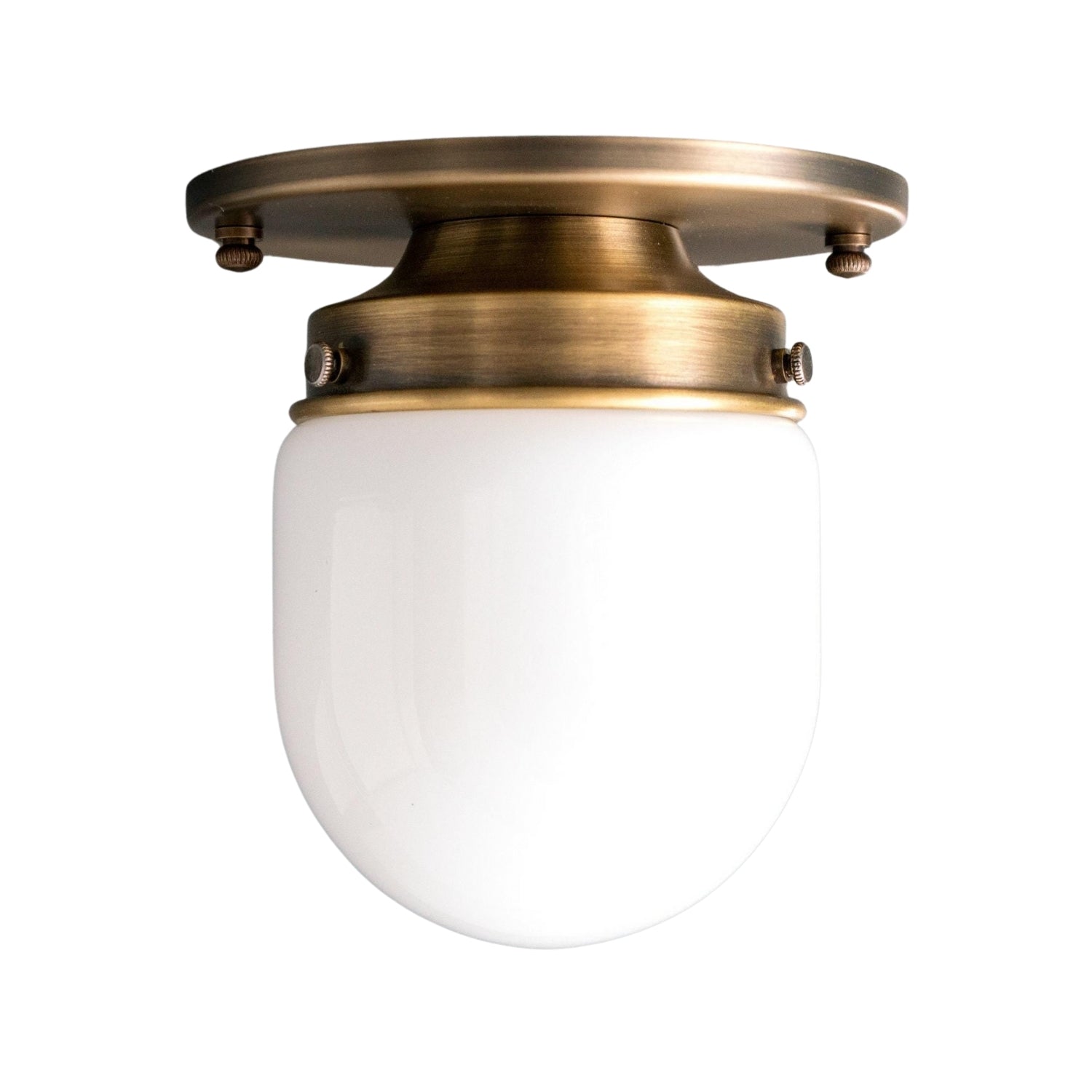 Opaal Glazen Wandlamp & Plafondlamp Dubbelfunctie Modern Design Messing | Sansoti
