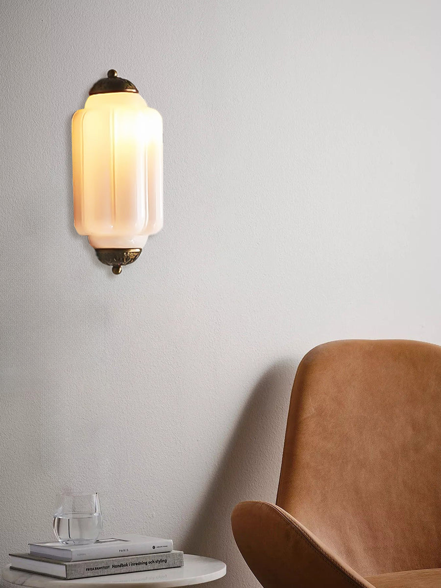 Wandlamp Melkglas voor Slaapkamer Gang Scandinavische Stijl | Sansoti