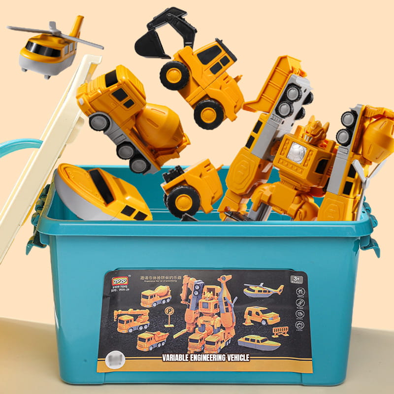 Magnetisch Bouwvoertuig Speelset 50 Stuks Transformeerbaar Voertuigset voor Kinderen Educatief Constructiespeelgoed met Magnetische Onderdelen | Sansoti