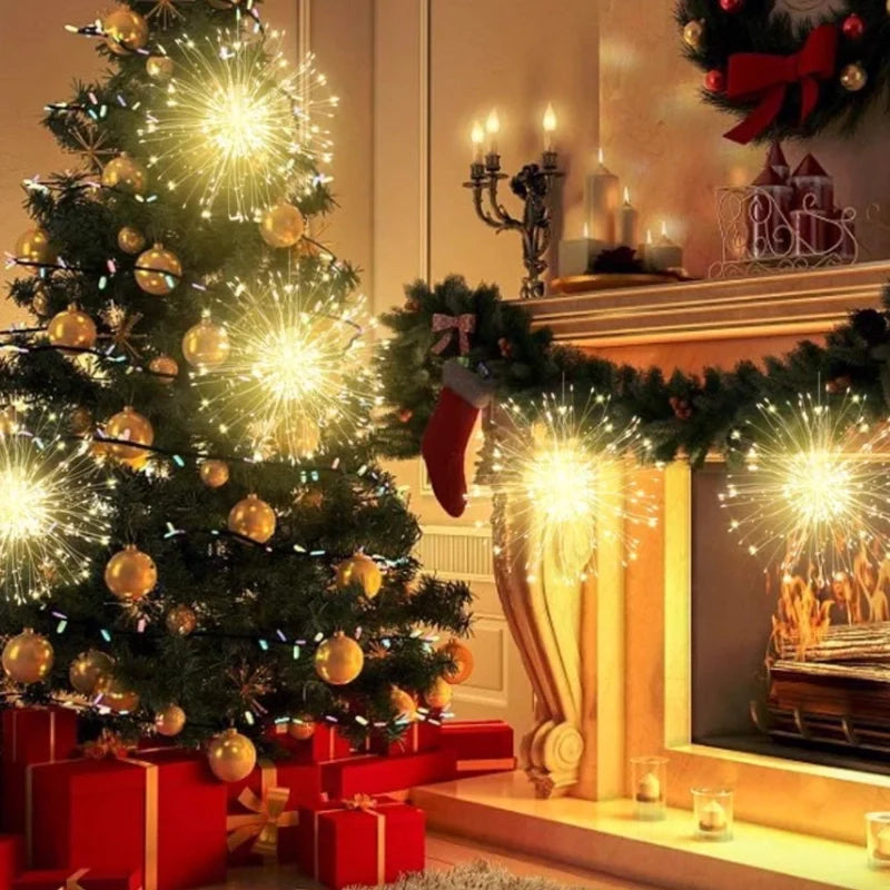 LED Firework Light String with 40 Branches and 200 Lights for Indoor and Outdoor | Sansoti
