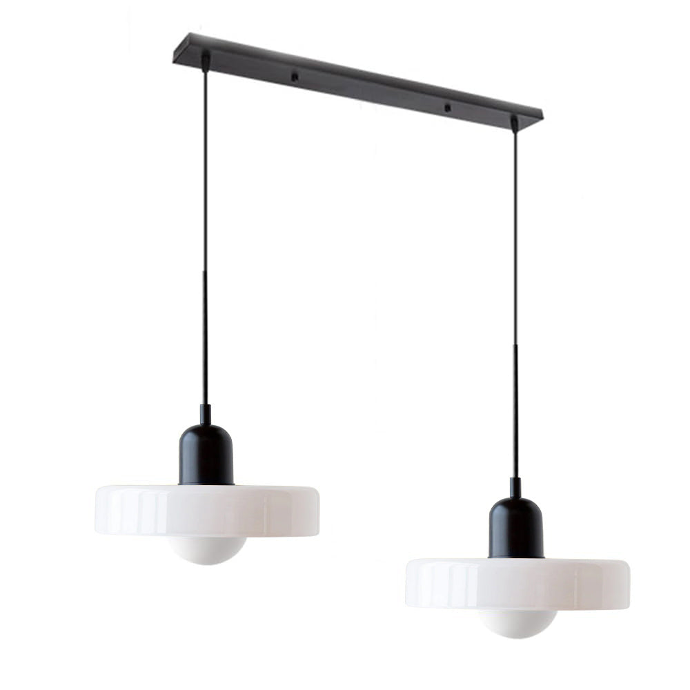 Luccon Doppelte Hängeleuchte Glas G9 35 cm Modern Esstisch Wohnzimmer Design Beleuchtung | Restfield