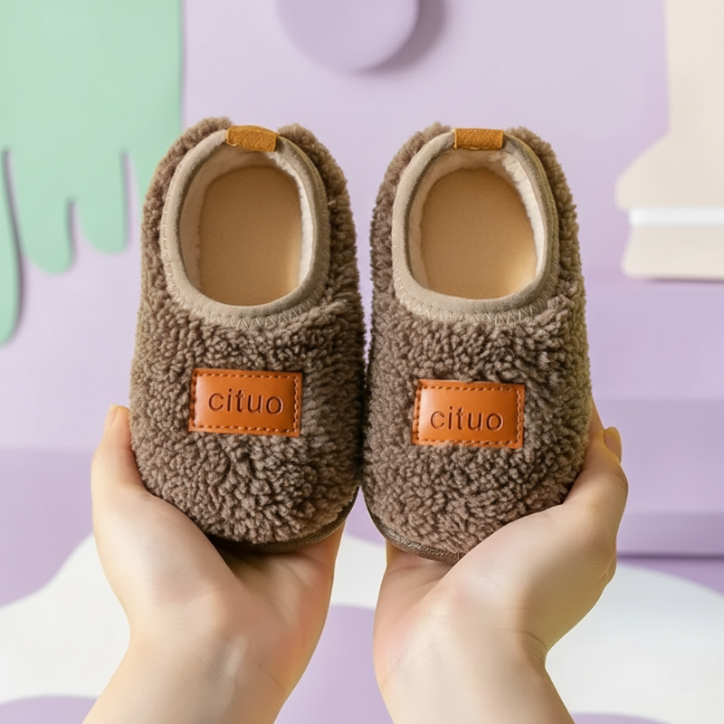 Pantoufles d’hiver douces pour enfants avec semelle antidérapante, doublure chaude, confort, chaussures d’intérieur pour tout-petits et enfants d’âge préscolaire | Sansoti