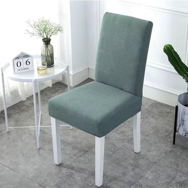 Elastische Stoelhoes Set 4 Stuks Stretch Beschermer Universeel Wasbaar Effen Kleuren Eetkamer Stoelhoezen | Sansoti