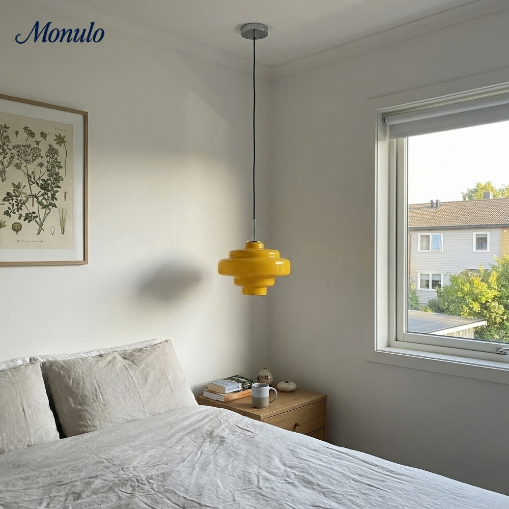 Gekleurde Glazen Hanglamp met Verstelbare Ophanging – Moderne Lichtpunt voor Eetkamer Keuken Woonkamer | Sansoti