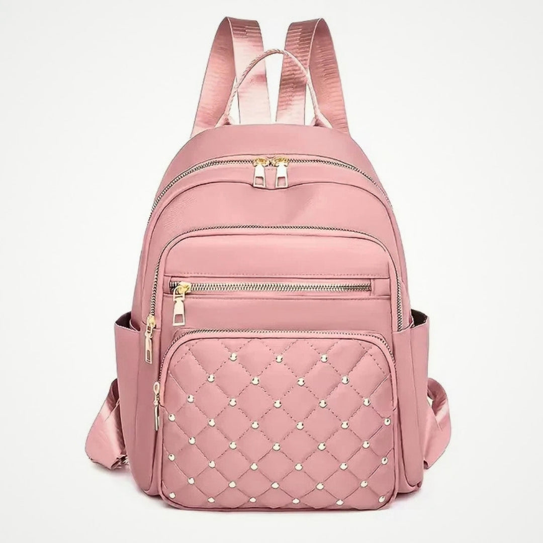Quilted Backpack with Multiple Compartments Adjustable for Everyday Use School Work Travel Comfortable | Sansoti