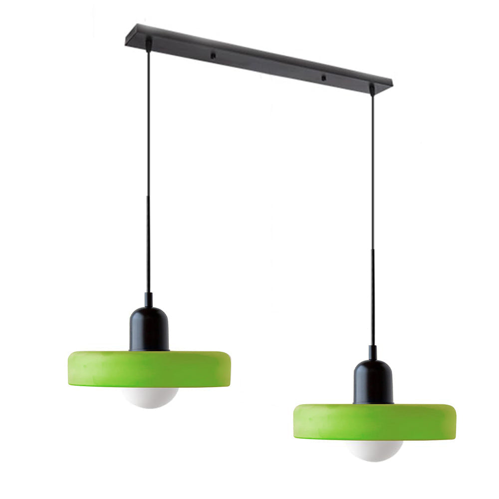 Luccon Doppelte Hängeleuchte Glas G9 35 cm Modern Esstisch Wohnzimmer Design Beleuchtung | Restfield