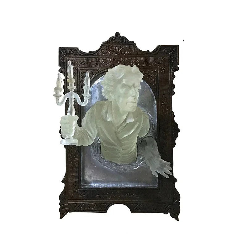 Gothic Hand Wall Decoration with Frame Border - Resin Ghost Figure with Glowing Effect for Halloween | Sansoti