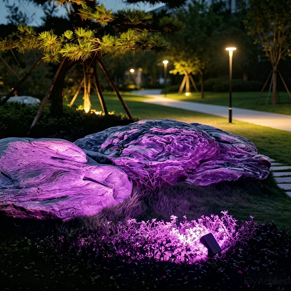 Verstellbarer Solar-Gartenstrahler LED IP65 Wasserdicht Schwarz Warmweiß RGB Außenbeleuchtung 3 m Reichweite für Garten Terrasse | Sansoti