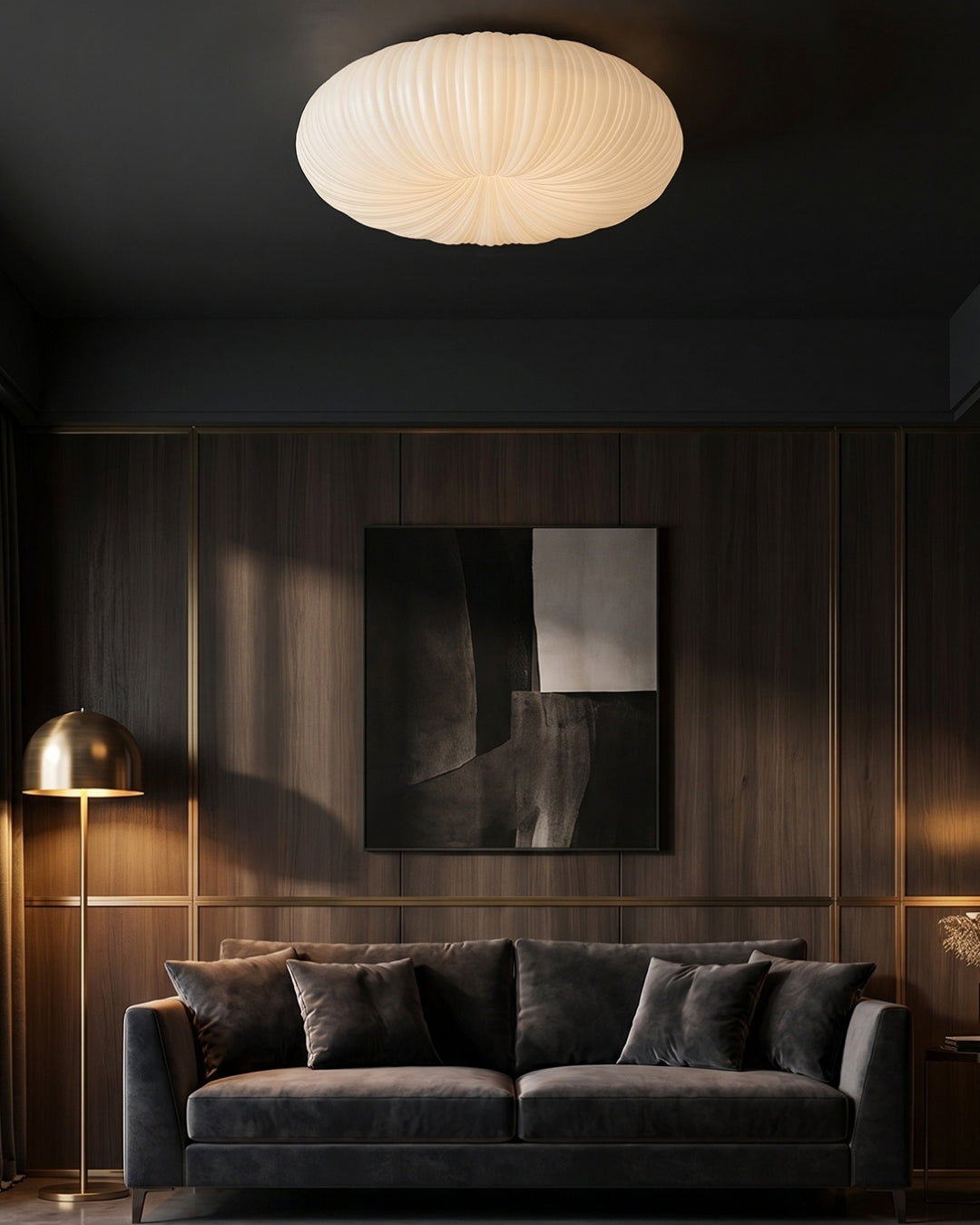 Plafondlamp Iris Scandinavisch Dimbaar Metaal & Acryl met Afstandsbediening voor Moderne Woonruimtes Slaapkamer Eetkamer Sfeerverlichting | Sansoti