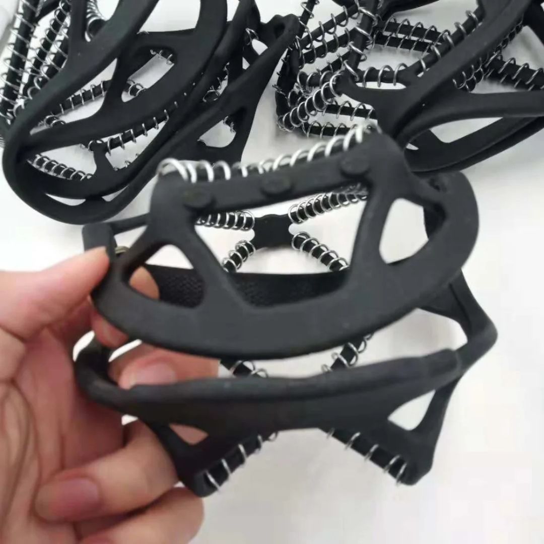 Crampons antidérapants pour chaussures avec spirales en acier pour marcher en toute sécurité sur la glace et la neige, en extérieur, adhérence universelle | Sansoti