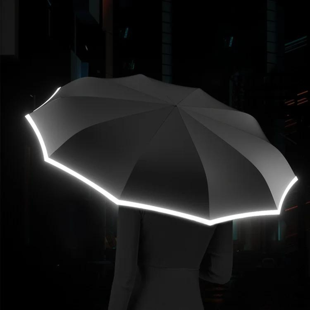 Automatische Stormparaplu met Reflecterende Rand – Windbestendig & Compact voor Onderweg | Sansoti