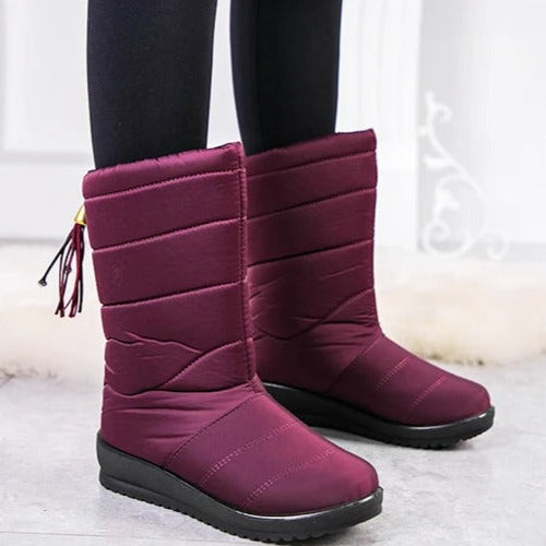 Lined Waterproof Winter Boots for Women with Non-Slip Sole – Warm Polyester Snow Boots for Wide Feet | Sansoti