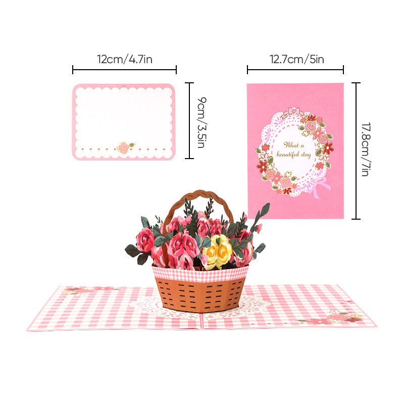 3D-Pop-up-Grußkarte mit Blumenmotiv für Muttertag, Geburtstag und Jubiläum - persönliches Geschenk und Grußkarte | Sansoti