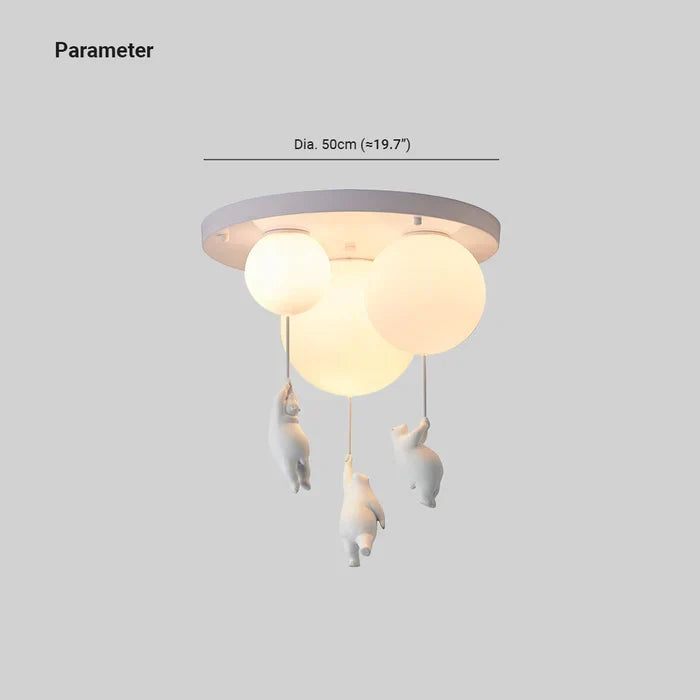 Plafondlamp Kinderkamer Beer Ballon Warm Wit LED Speels Design 15-25cm Decoratief Sfeerverlichting Babykamer | Sansoti