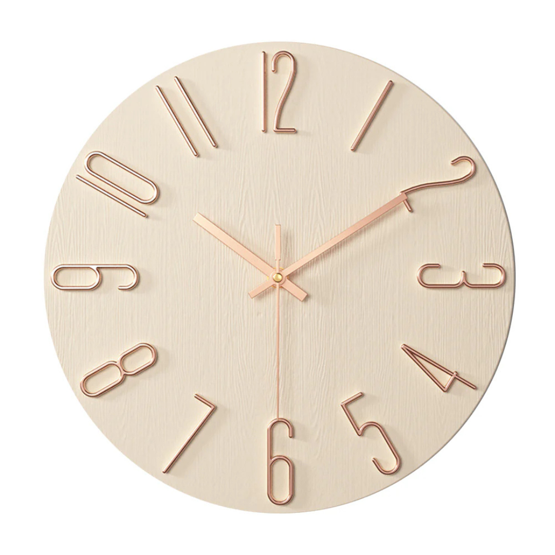 Leise Wanduhr, 30 cm, moderne Wohnzimmerdekoration, Quarzuhrwerk, minimalistisches Interieur, Zeitanzeige | Sansoti