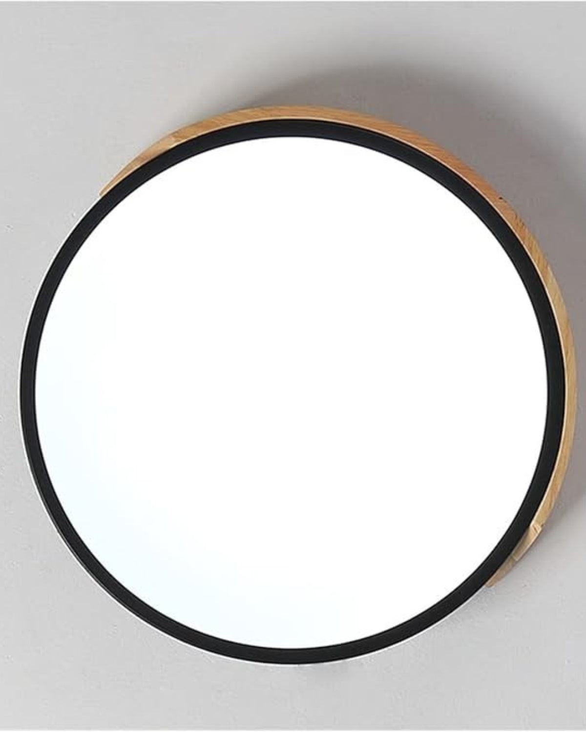 Moderne runde Deckenleuchte mit Holz-Akzent und LED-Beleuchtung – minimalistische Designlampe in 23 30 40 50 und 60 cm | Restfield