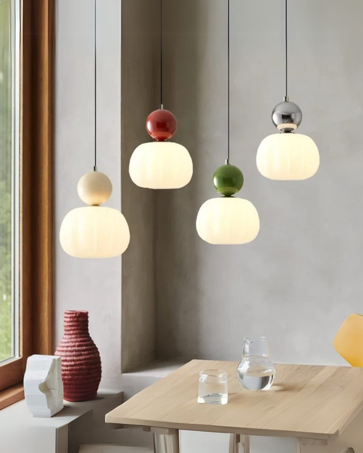 Art Deco Hanglamp Sculptuur met Warme Gloed voor Woonkamer Eetkamer | Sansoti