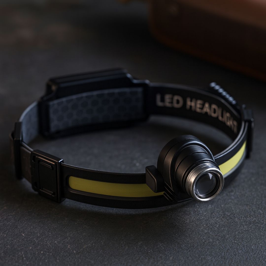 Krachtige LED Hoofdlamp 1000 Lumen met Roodlicht en Zoom Functie voor Wandelen Kamperen | Sansoti