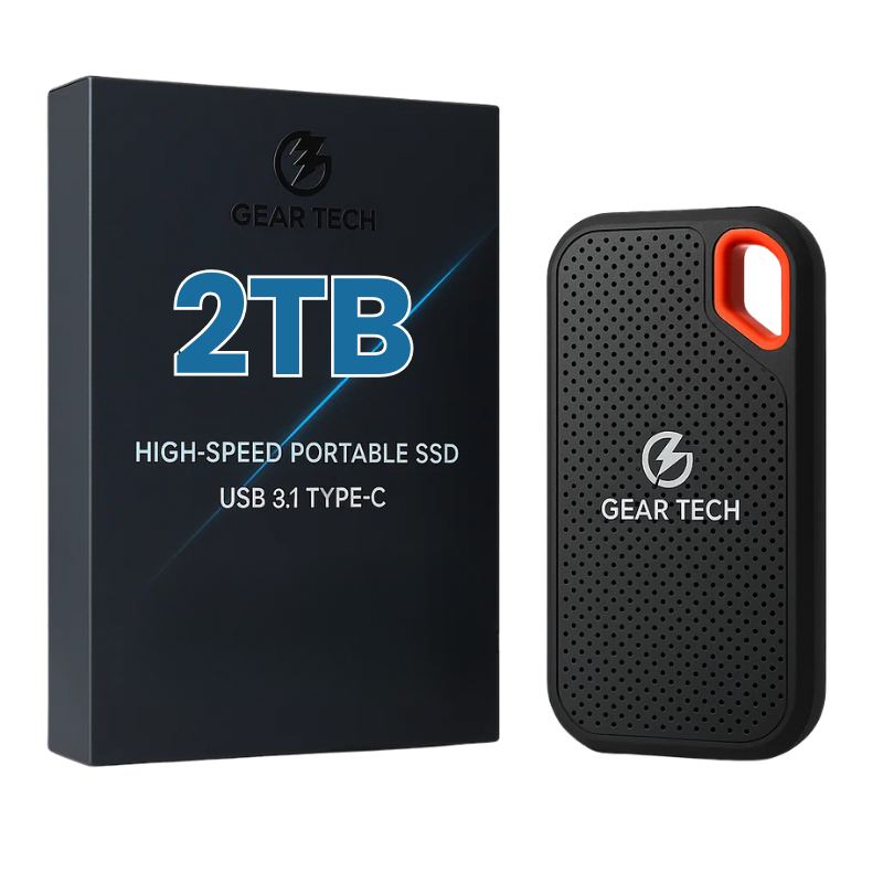 Externe SSD Harde Schijf 2TB – Compacte Draagbare Opslag met USB-C voor PC, Laptop en Mac | Sansoti