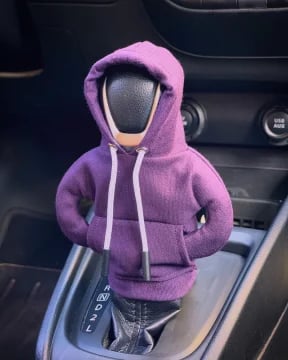 Mini-Hoodie-Schaltknaufbezug, universell, Polyester, Auto-Innenraumdekoration, Accessoire, Schutzbezug in 8 Farben | Sansoti