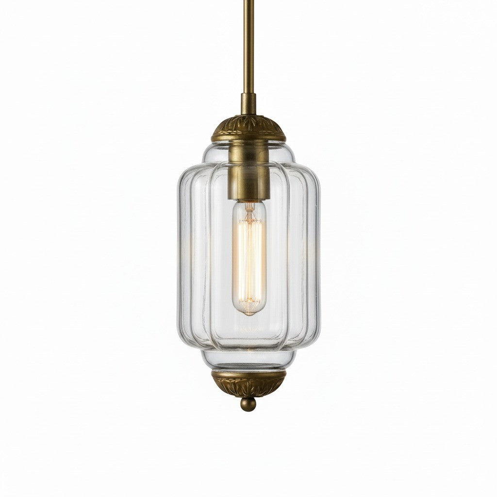 Vintage Melkglazen Hanglamp met Gegolfde Rand – Scandinavische Sfeerverlichting voor Keuken en Slaapkamer | Sansoti