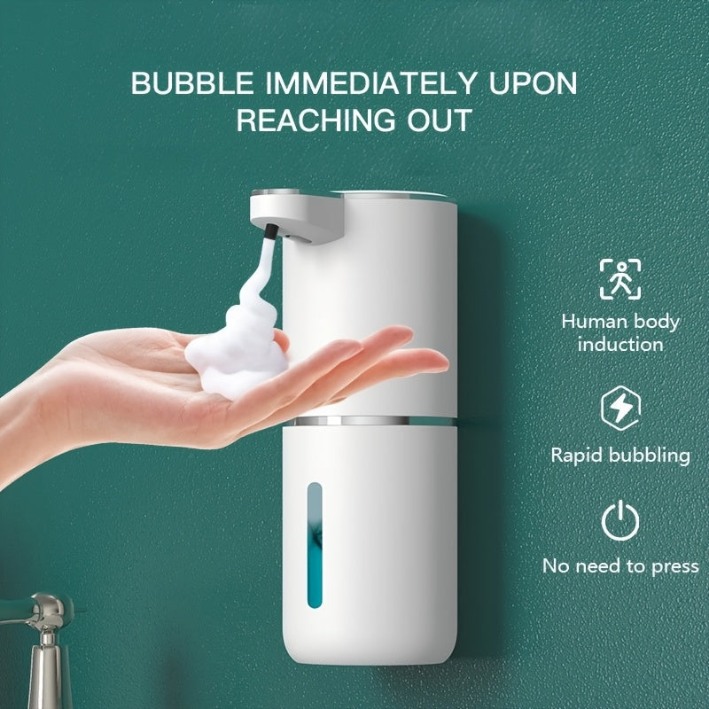 Automatische Zeepdispenser Sensor 380ml Kunststof Wit Badkamer Keuken Wandmontage Schuimdispenser USB Oplaadbaar | Sansoti