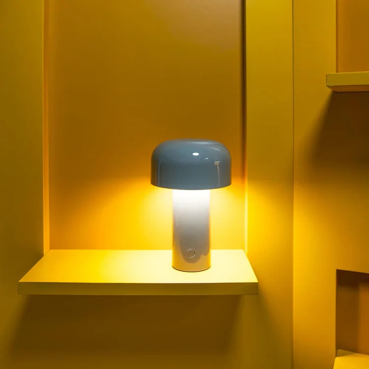 Paddenstoel Tafellamp Oplaadbaar | Draadloze LED Sfeerverlichting met Dimfunctie voor Binnen & Buiten | Sansoti