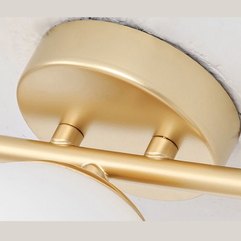 Bathroom Wall Lamp Glass Dome Metal Modern Design Mirror Lighting Multiple Colors Sanitary Wall Fixture | Sansoti