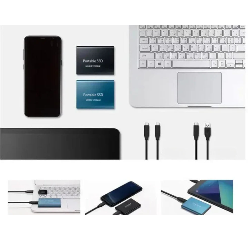 Externe SSD-Festplatte USB 3.0 Tragbar Schneller Datenspeicher Kompakt | Restfield