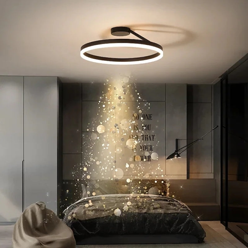 Minimalist Round Design LED Ceiling Light, Dimmable with Remote Control, Energy-Efficient for Modern Interiors | Sansoti