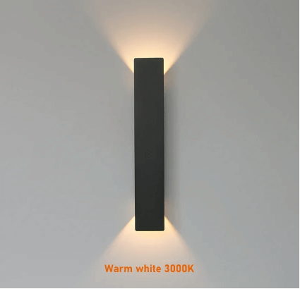 Aluminiowa zewnętrzna lampa ścienna LED, wodoodporna IP65, nowoczesne oświetlenie elewacyjne, tarasowe i ogrodowe | Sansoti