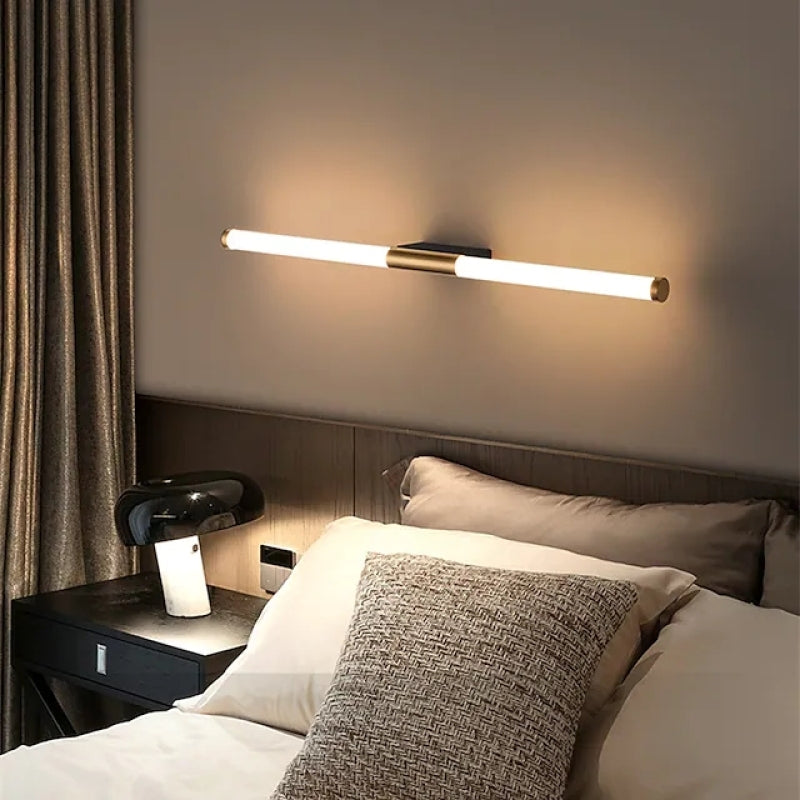 Lineaire Wandlamp Goud Metaal Acryl Badkamer Spiegel Waterdicht Modern Minimalistisch LED Verlichting | Sansoti