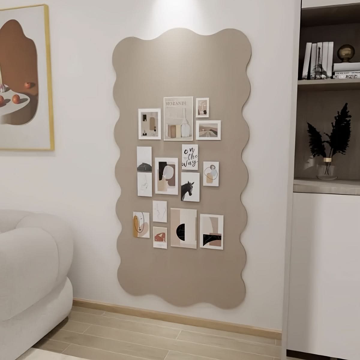 Dekoratives Filz-Pinnbrett 60x120cm mit Reißzwecken für Büro, Homeoffice, kreative Räume, Wanddekoration | Sansoti