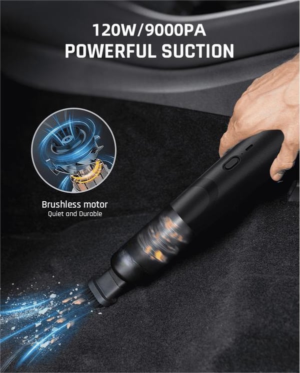Kabelloser Auto-Staubsauger Mit 13000Pa Saugkraft 30AW Bürstenlosem Motor USB C Schnellladefunktion HEPA-Filter Kompakter Handstaubsauger Für den Fahrzeuginnenraum | Restfield