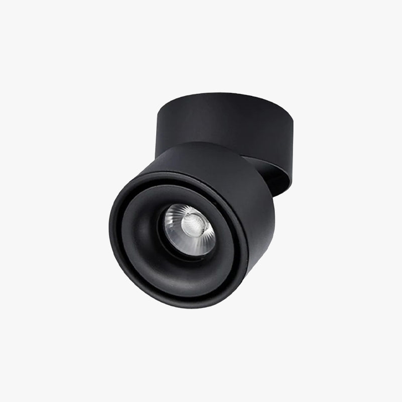 Round LED Recessed Ceiling Spotlight Small Metal 10cm White Black Modern Lighting Hallway Corridor Living Room Kitchen | Sansoti