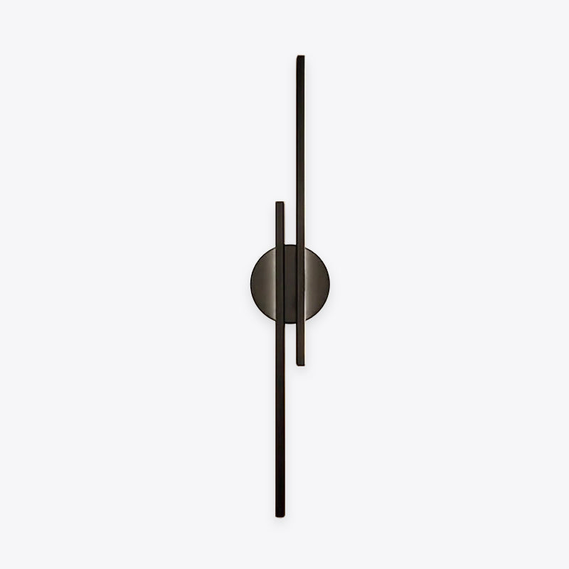 LED Wall Light Metal Linear Design Black White Bedroom Living Room Lighting Dimmable Modern Interior | Sansoti