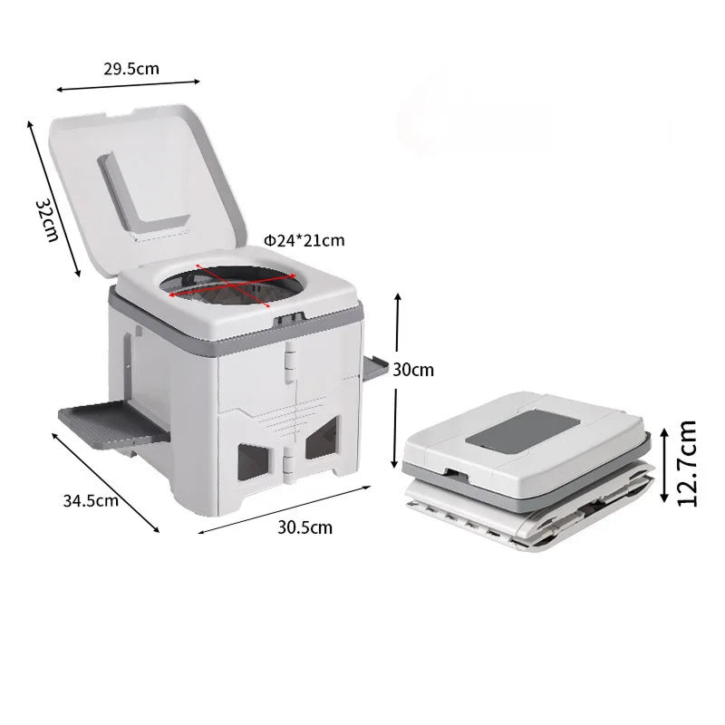 Toilettes de camping pliables sans odeur - toilettes portables pour le camping en plein air et les situations d’urgence à domicile | Sansoti