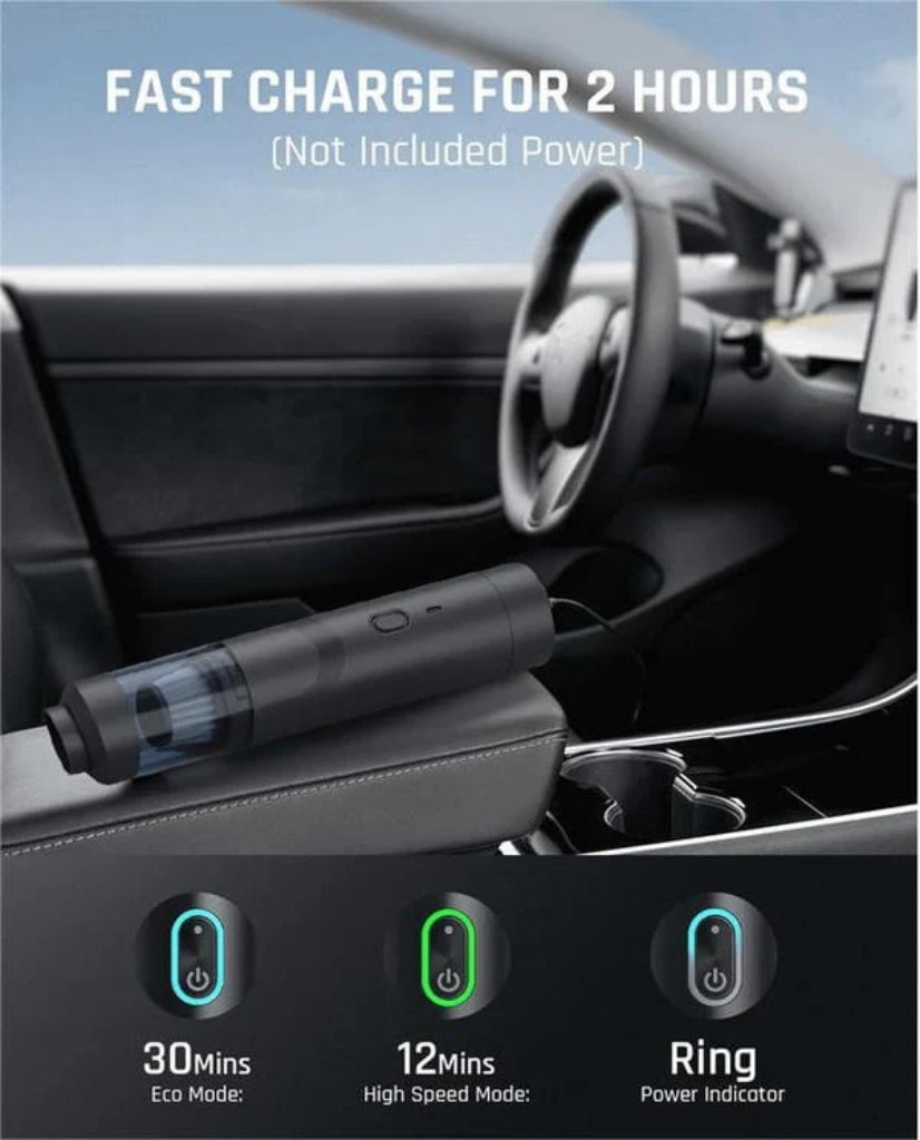Kabelloser Auto-Staubsauger Mit 13000Pa Saugkraft 30AW Bürstenlosem Motor USB C Schnellladefunktion HEPA-Filter Kompakter Handstaubsauger Für den Fahrzeuginnenraum | Restfield