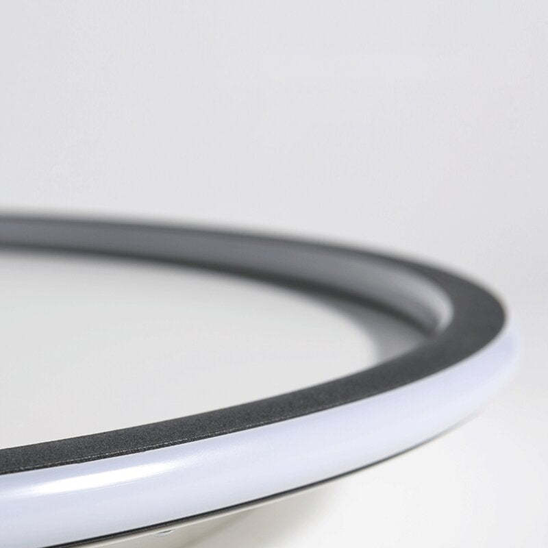 Moderne runde LED-Deckenleuchte aus weißem oder schwarzem Metall und Acryl, dimmbare Deckenbeleuchtung für Schlafzimmer und Wohnzimmer | Sansoti