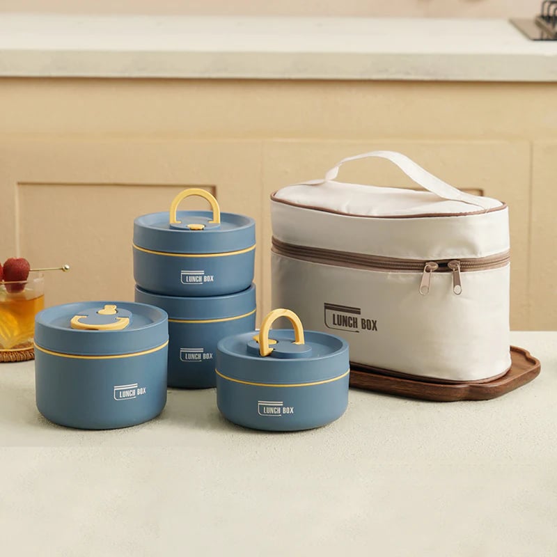 Geïsoleerde Lunchbox met Vacuümtechnologie – Houdt Eten Tot 4 Uur Warm – Lekvrij RVS Ontwerp – Ideaal voor School en Werk | Sansoti