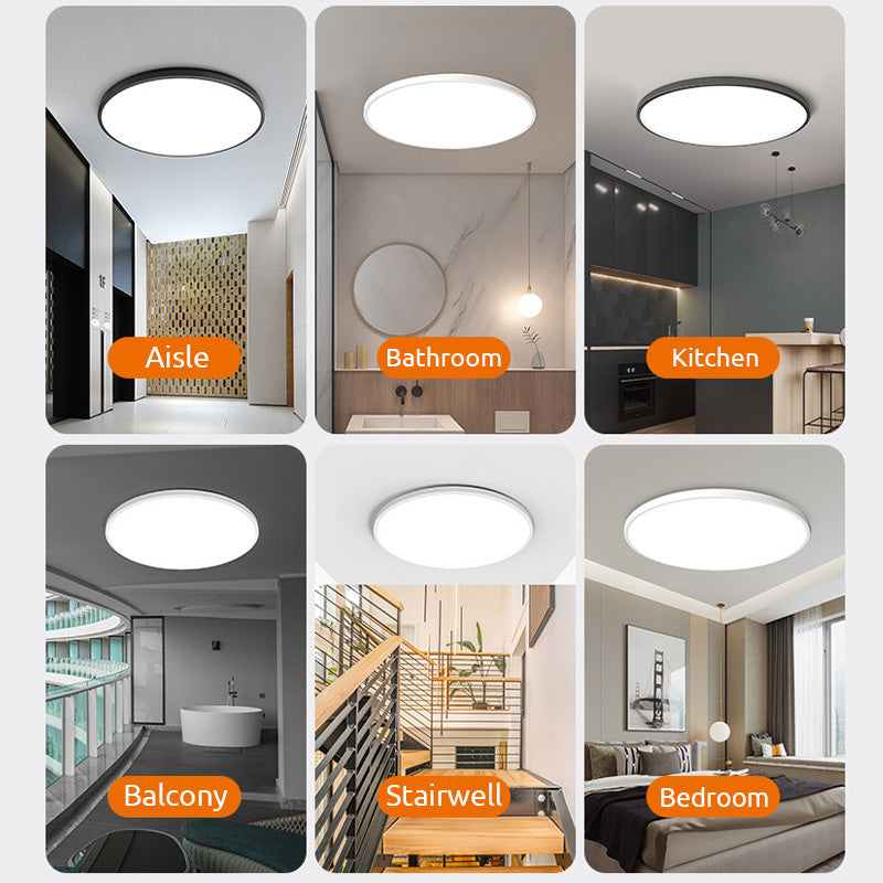 Ronde LED Plafondlamp Metaal Wit Zwart Eetkamer Dimbaar Moderne Plafondverlichting Sfeervol Woonkamer | Sansoti