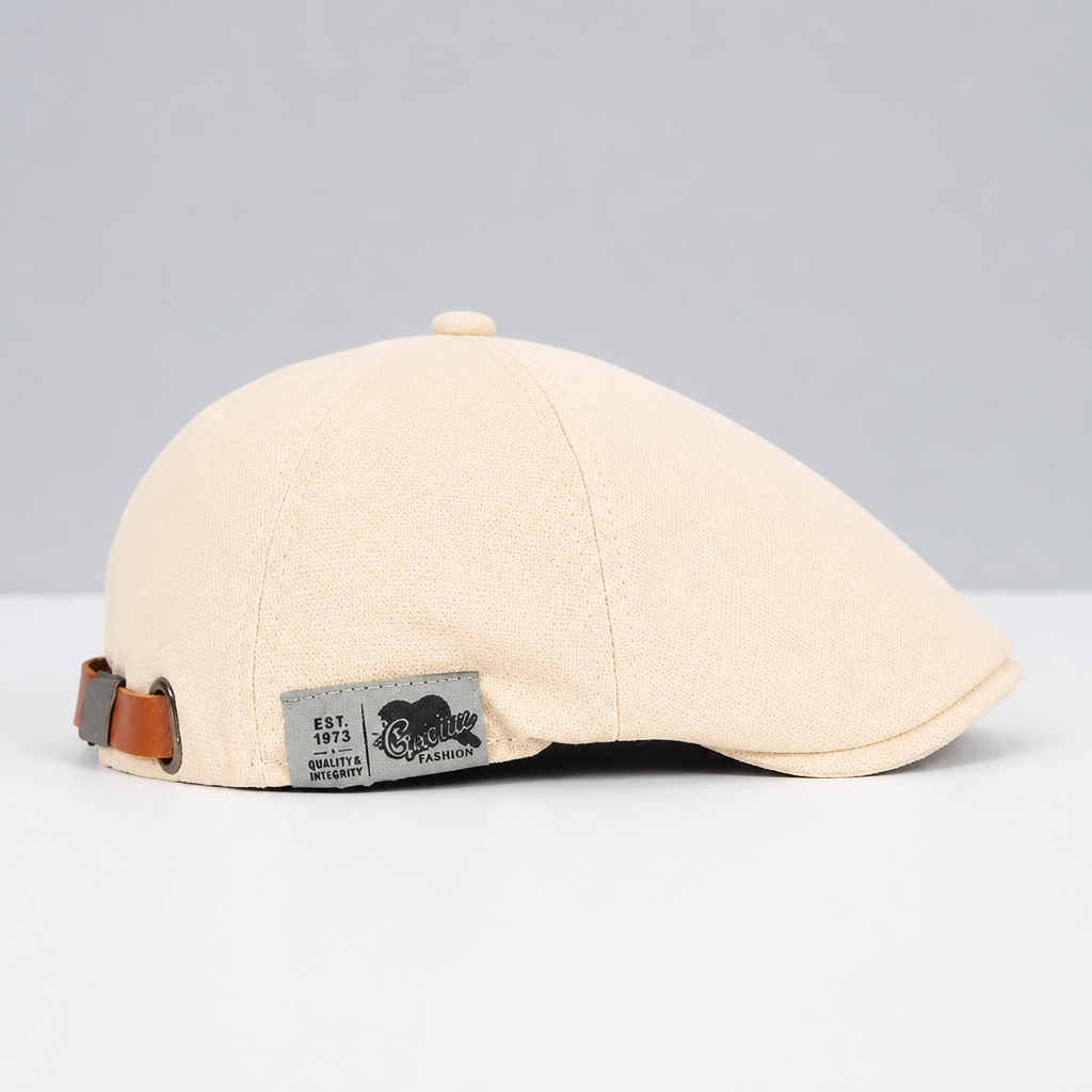 Adjustable Cotton Flat Cap for Men Lightweight Breathable Classic Casual Headwear Retro Style | Sansoti